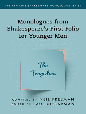 cover image of Monologues from Shakespeare's First Folio for Younger Men